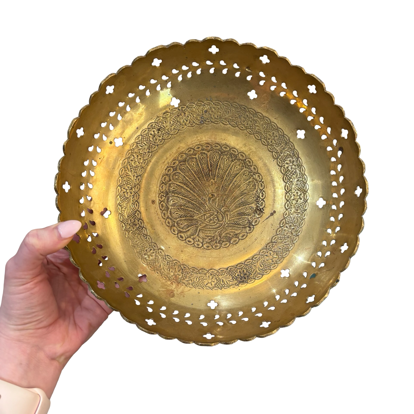 Brass Peacock Bowl