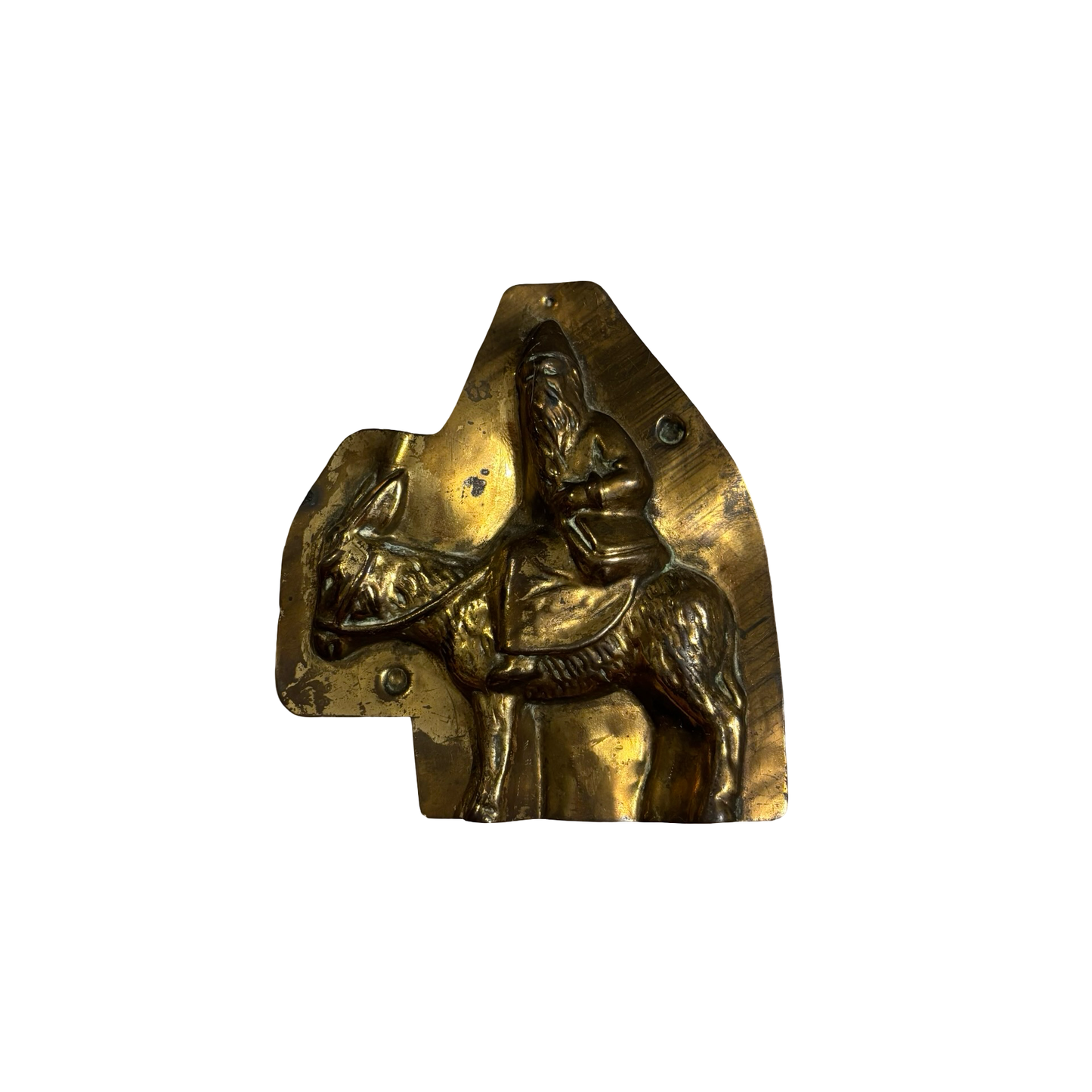 Brass Chocolate Santa and Donkey Mold