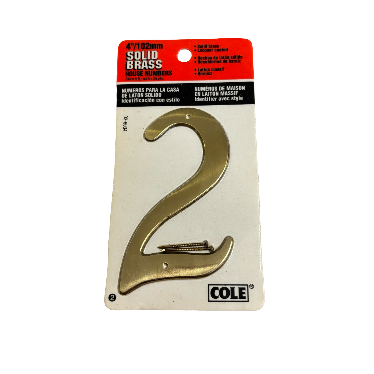 Brass House Number