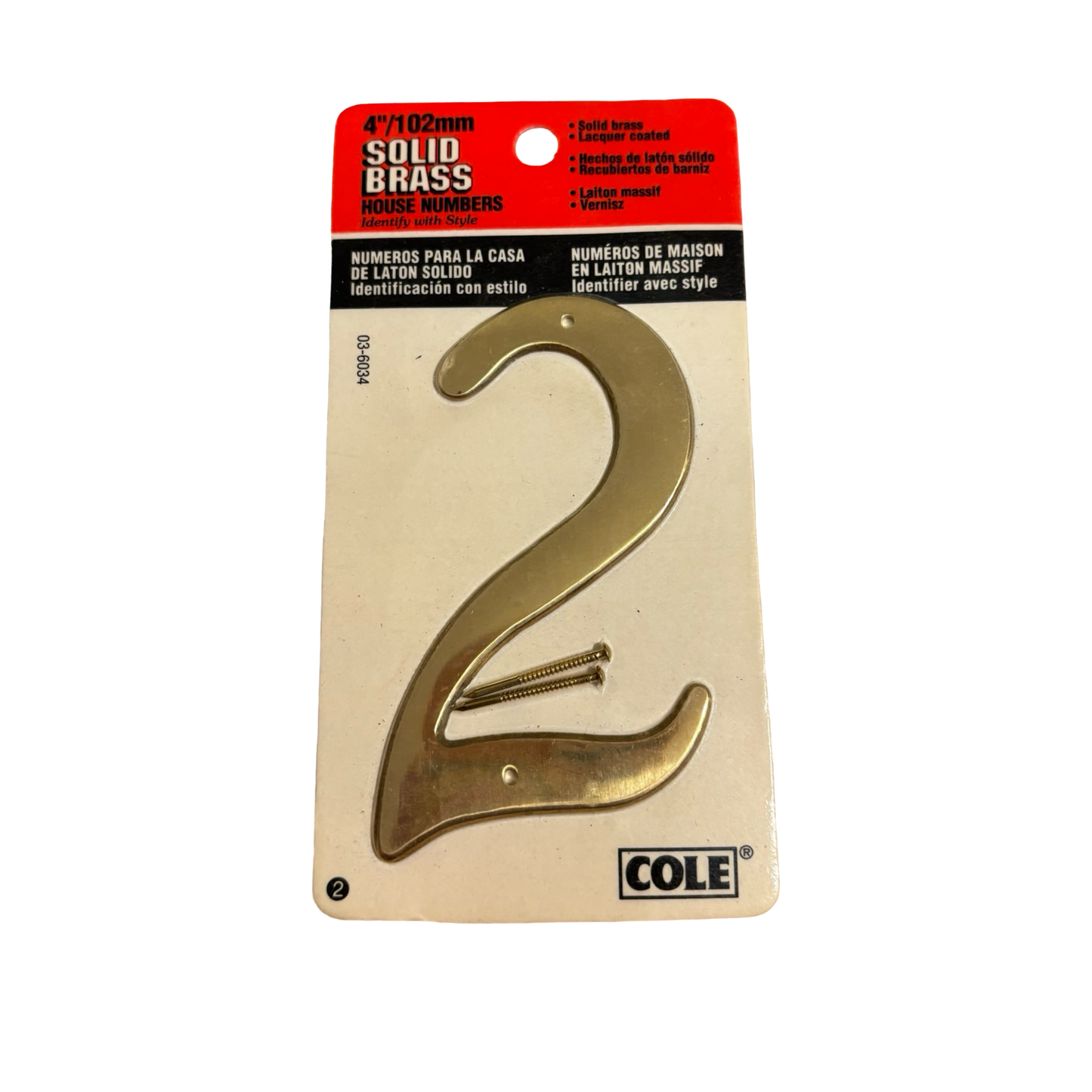 Brass House Number