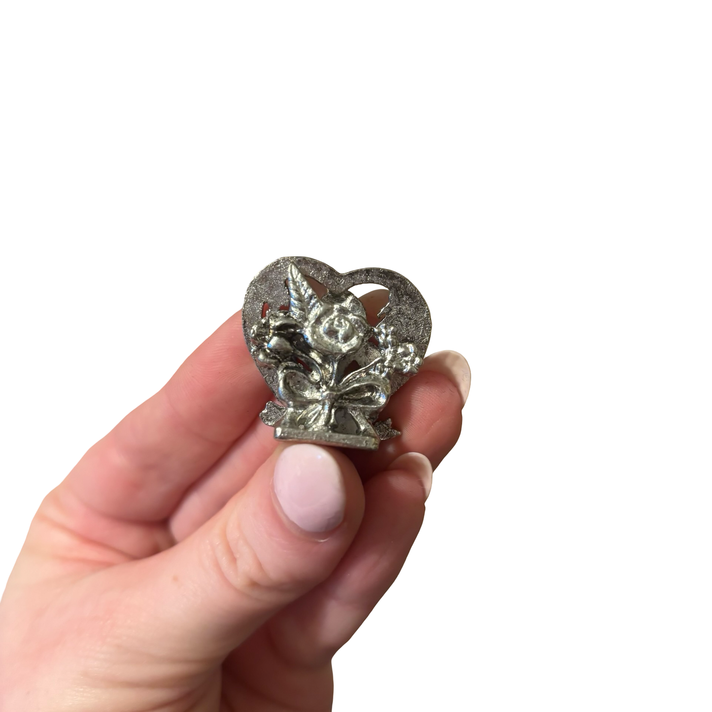 Silver Plate Flower and Bow Place Card Holders