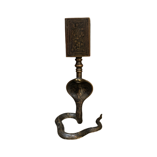 Brass Cobra Snake Matchbox Holder