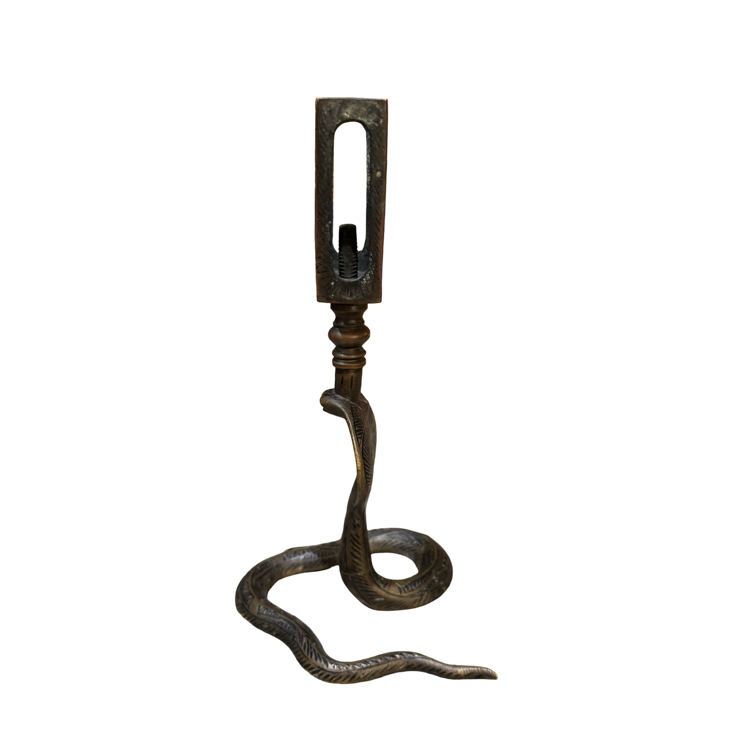 Brass Cobra Snake Matchbox Holder