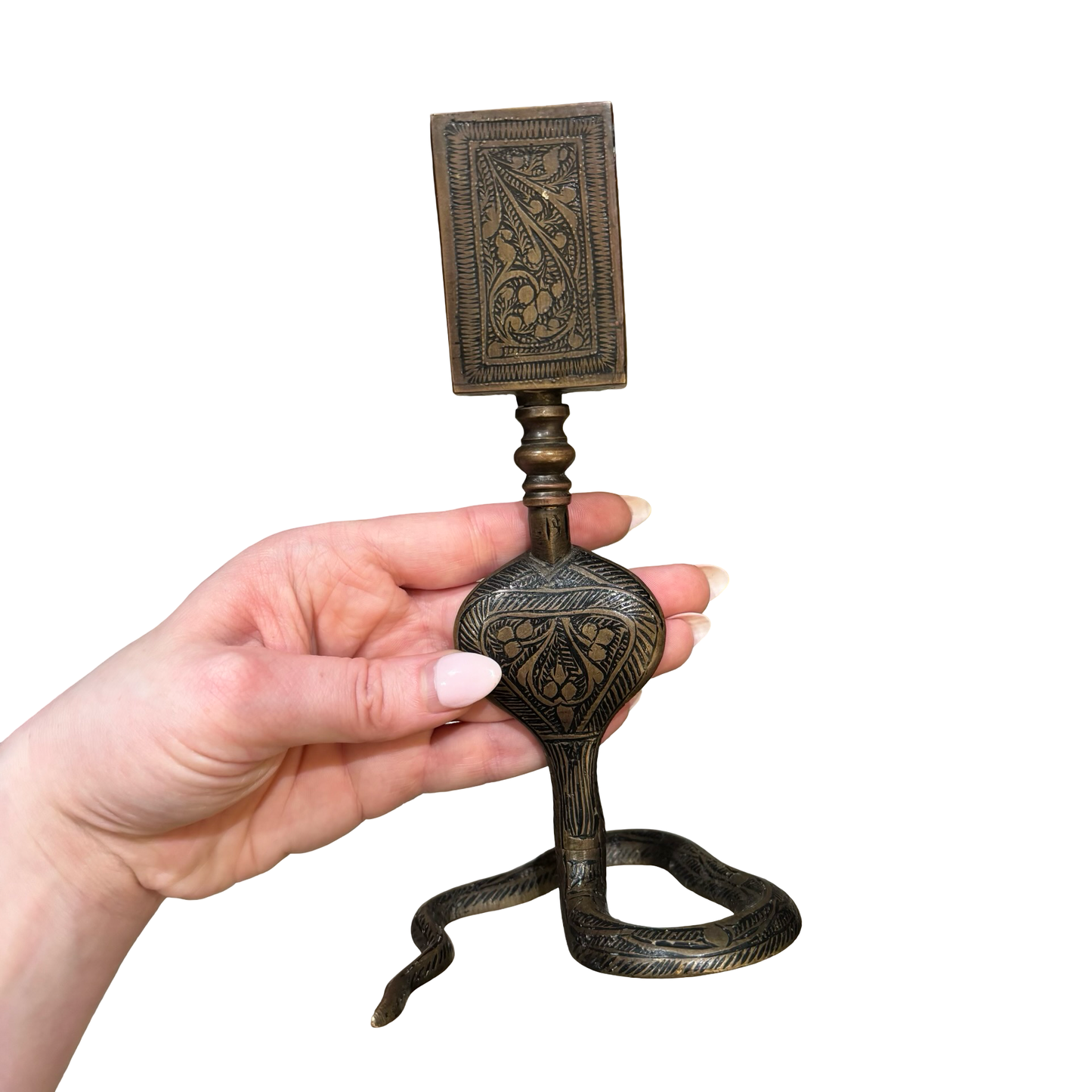 Brass Cobra Snake Matchbox Holder