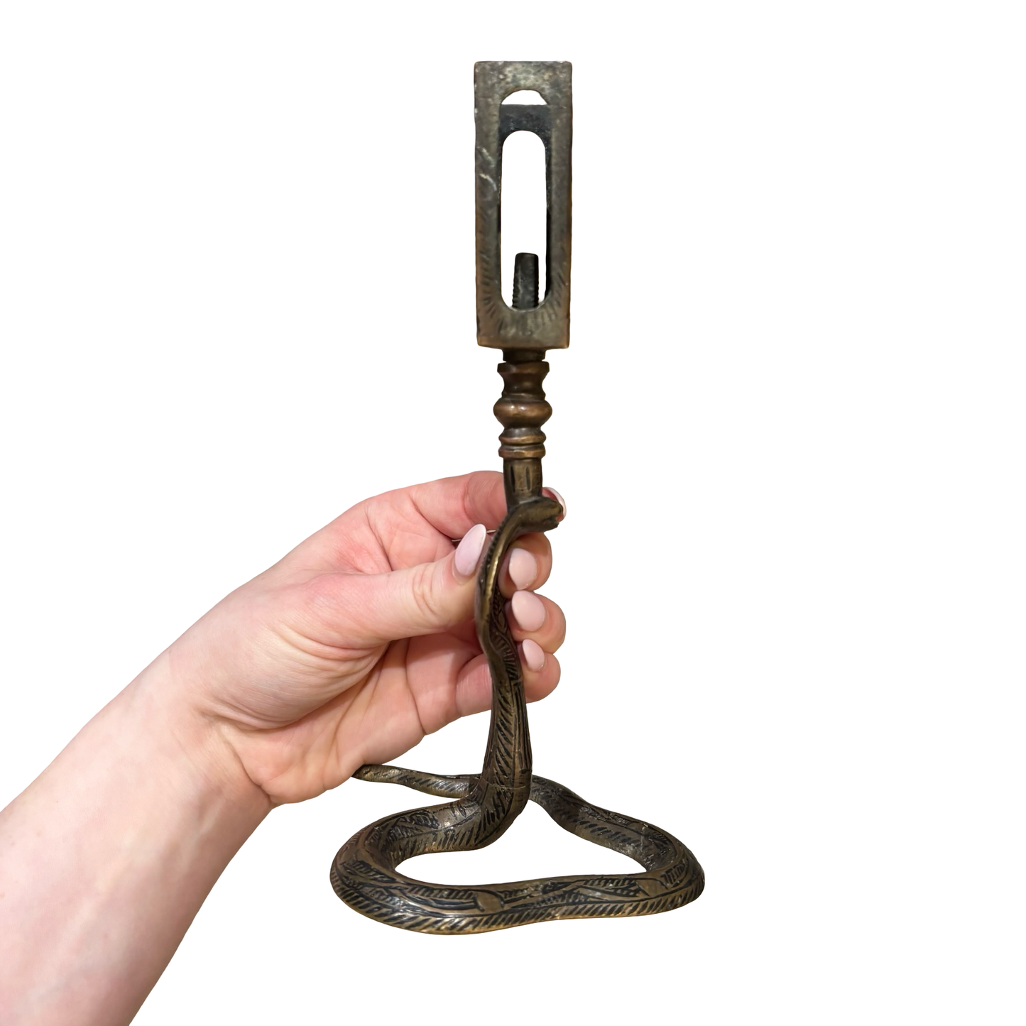 Brass Cobra Snake Matchbox Holder