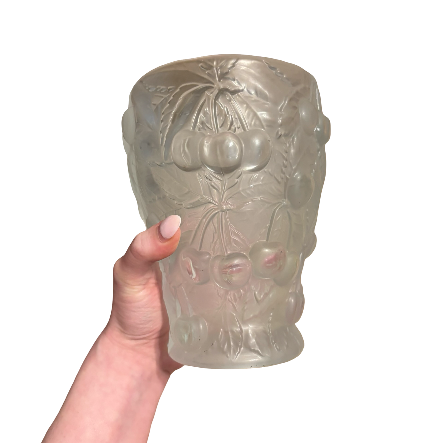 Large Glass Cherry Vase