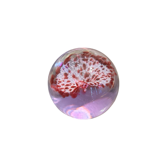 Art Glass Orchid Paperweight