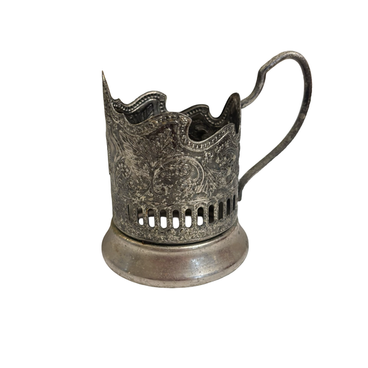 Silver Russian Podstakannik (Tea Glass Holder)