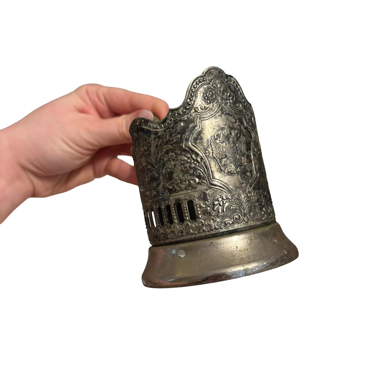 Silver Russian Podstakannik (Tea Glass Holder)