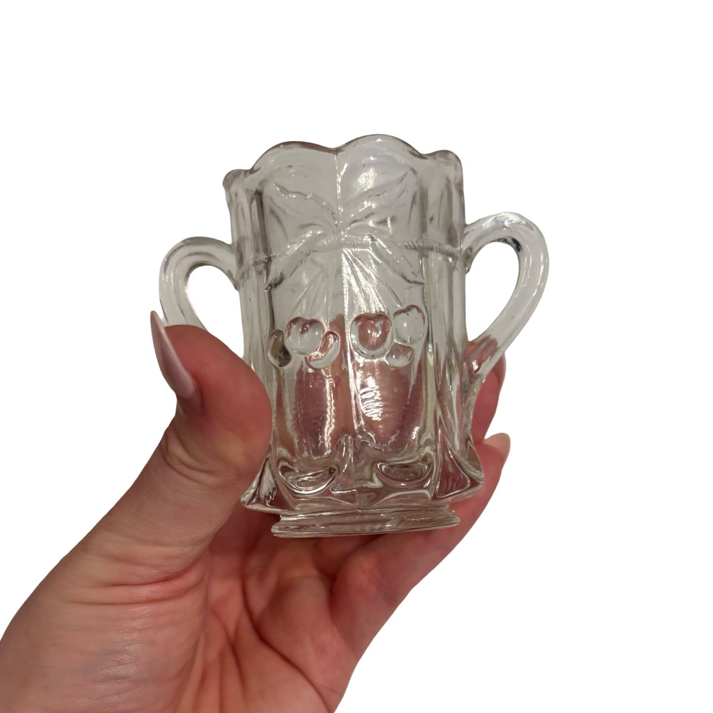 Glass Cherry Toothpick Holder
