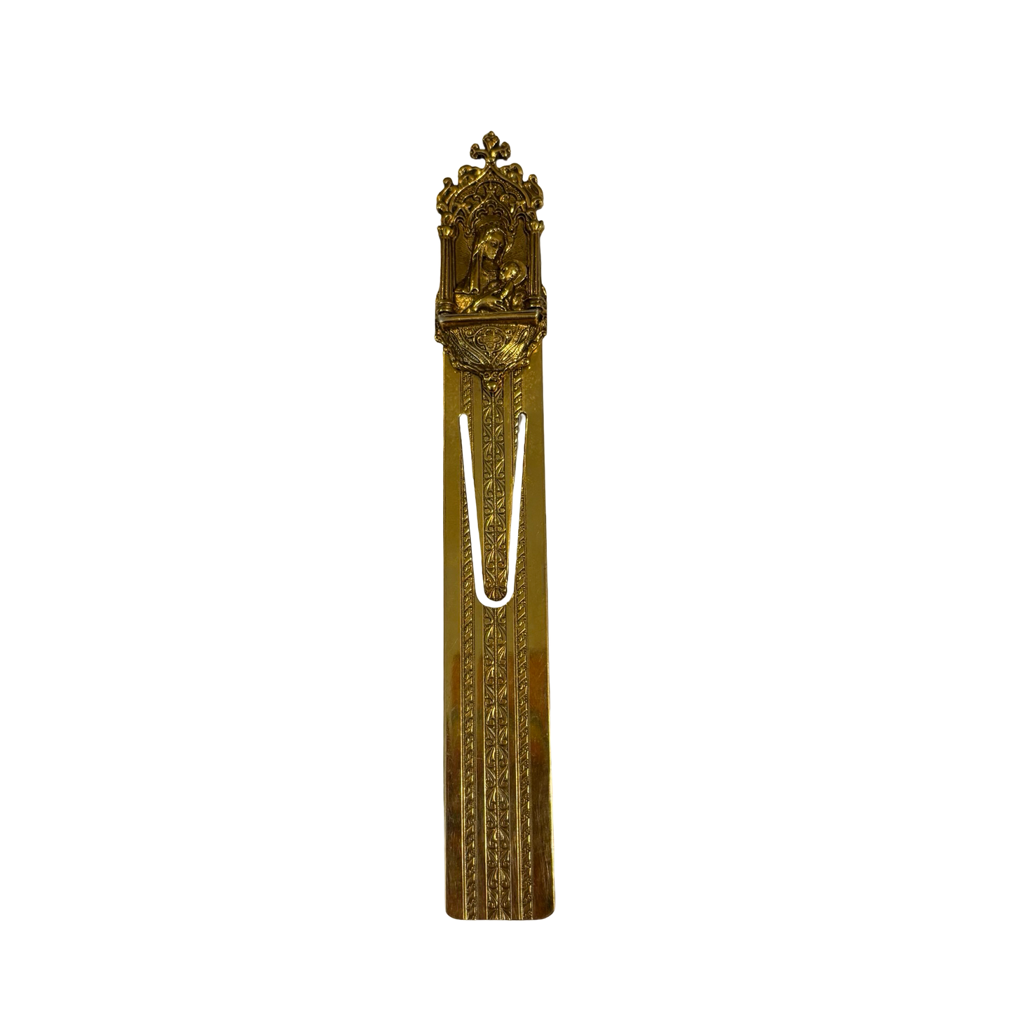 Brass Madonna and Child Bookmark