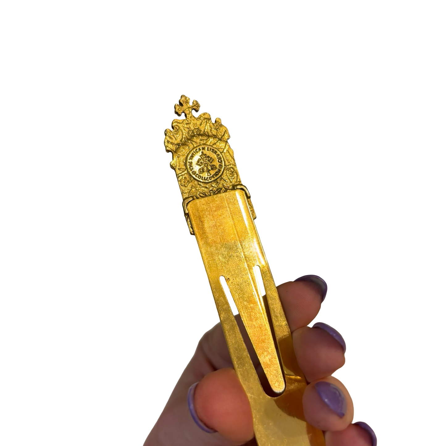 Brass Madonna and Child Bookmark