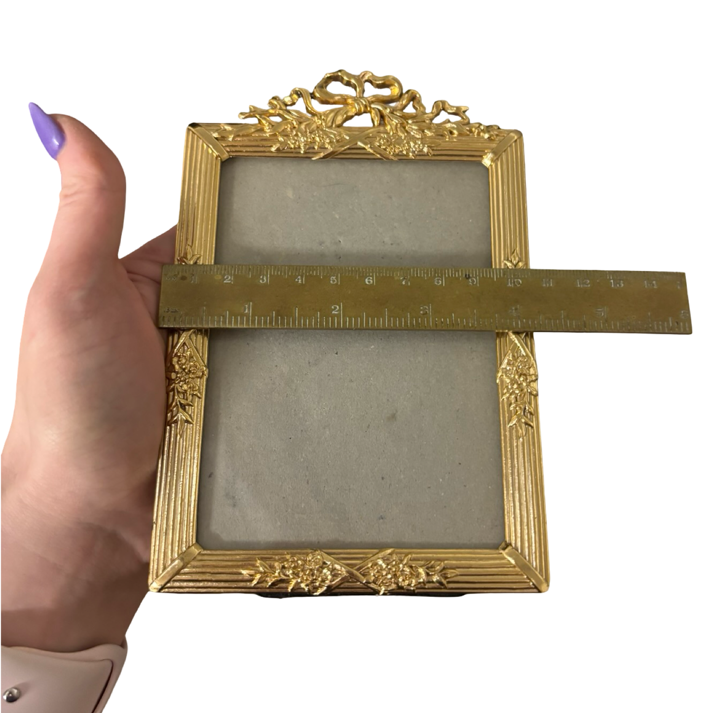 Brass Bow Picture Frame