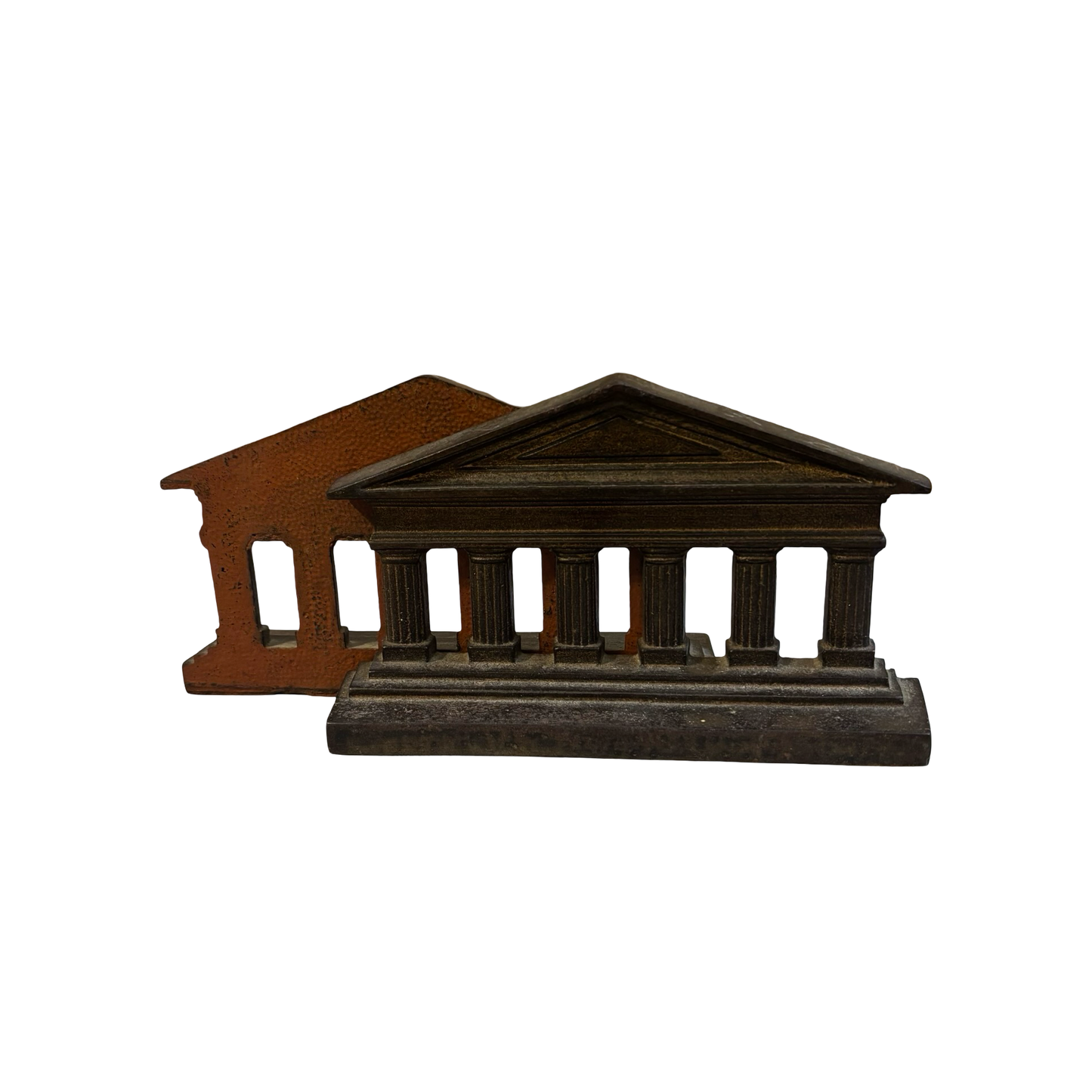Cast Iron Parthenon Bookends
