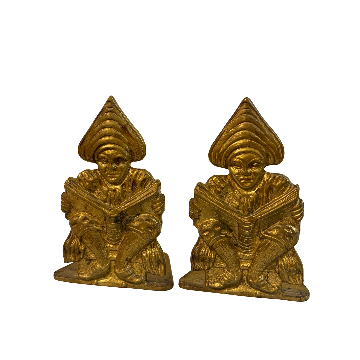 Brass Jester Bookends