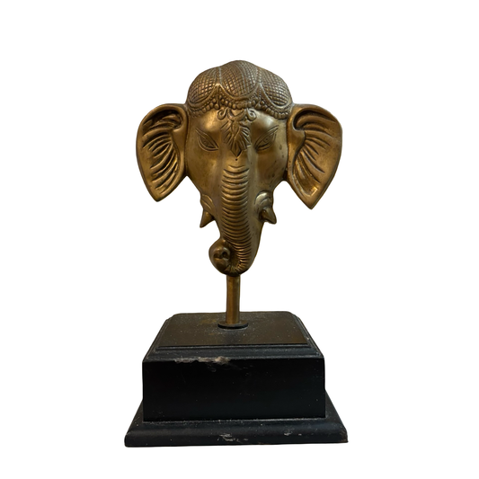 Brass Ganesha Elephant Bust