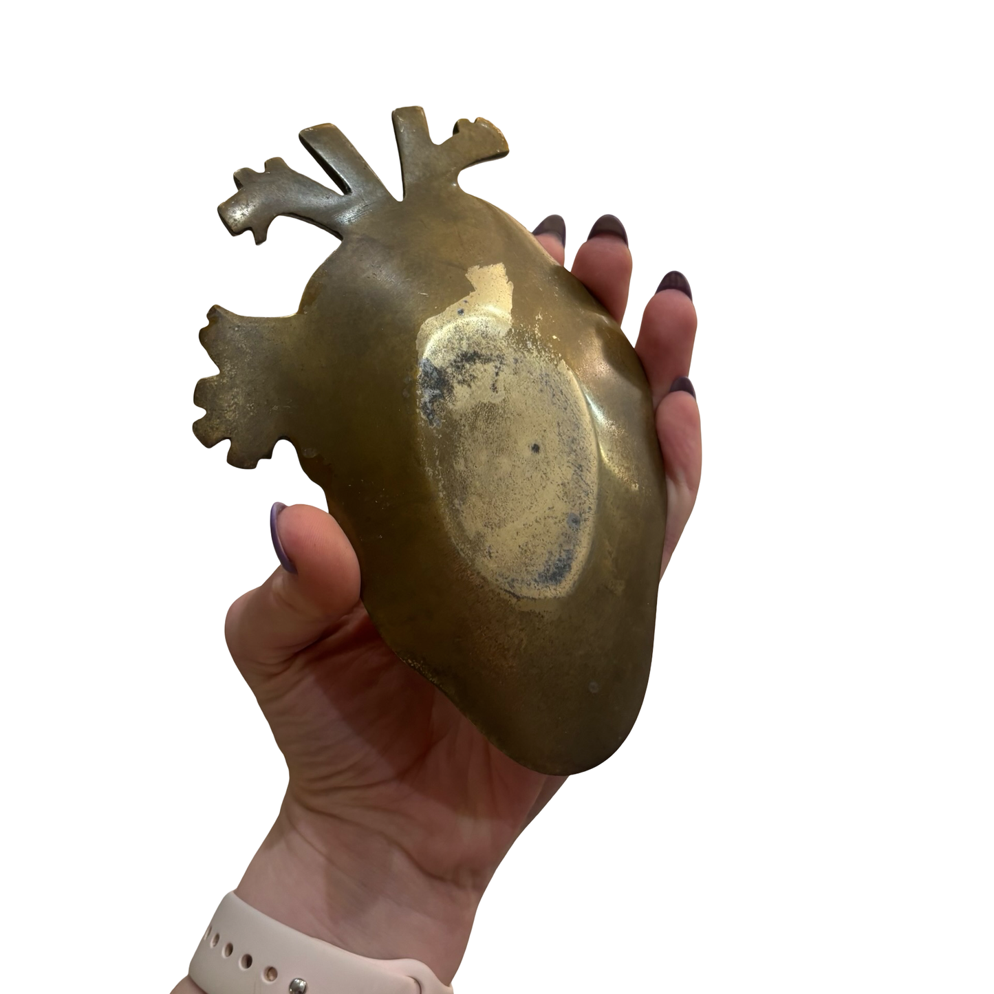 Brass Anatomical Heart Dish