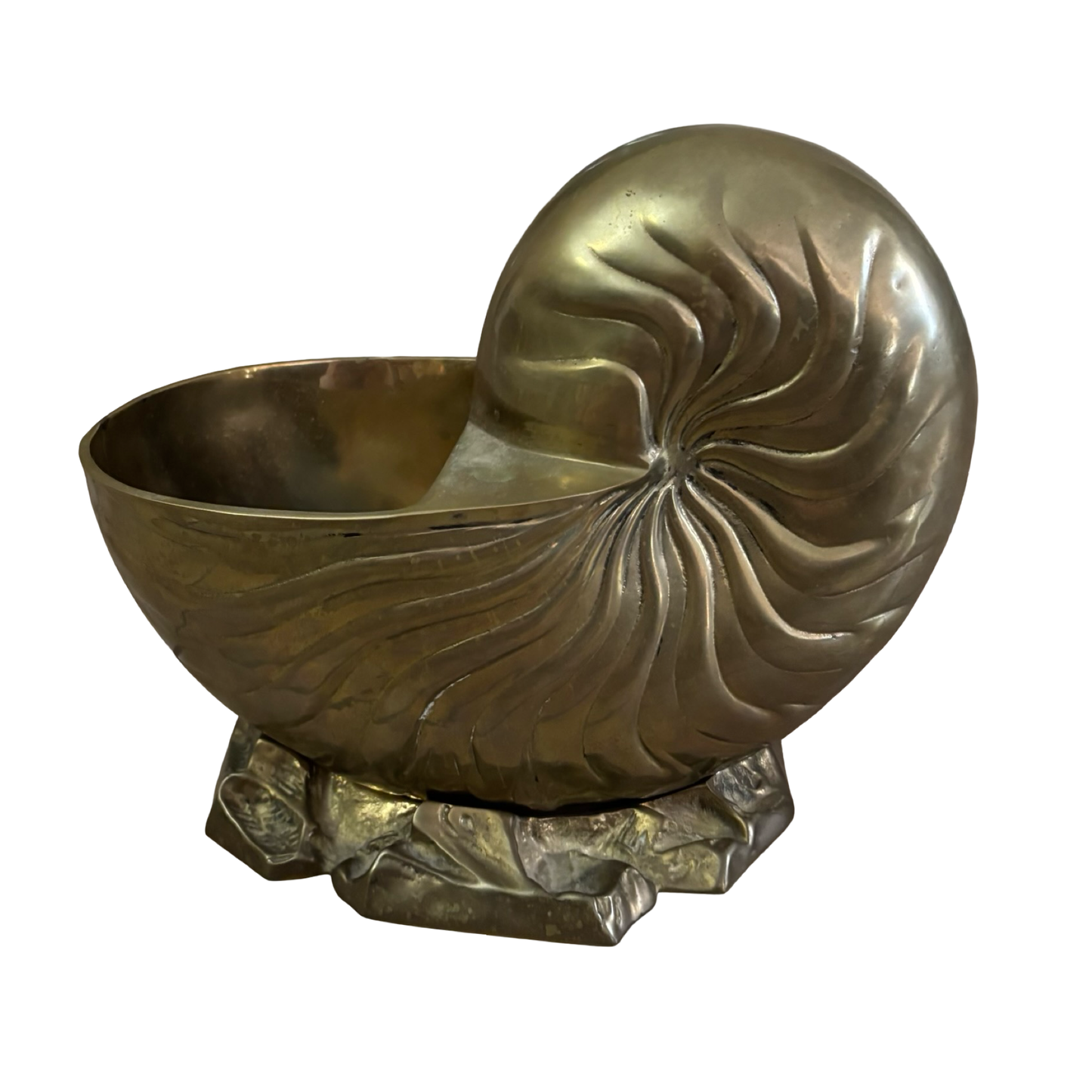 Huge Brass Nautilus Shell Planter