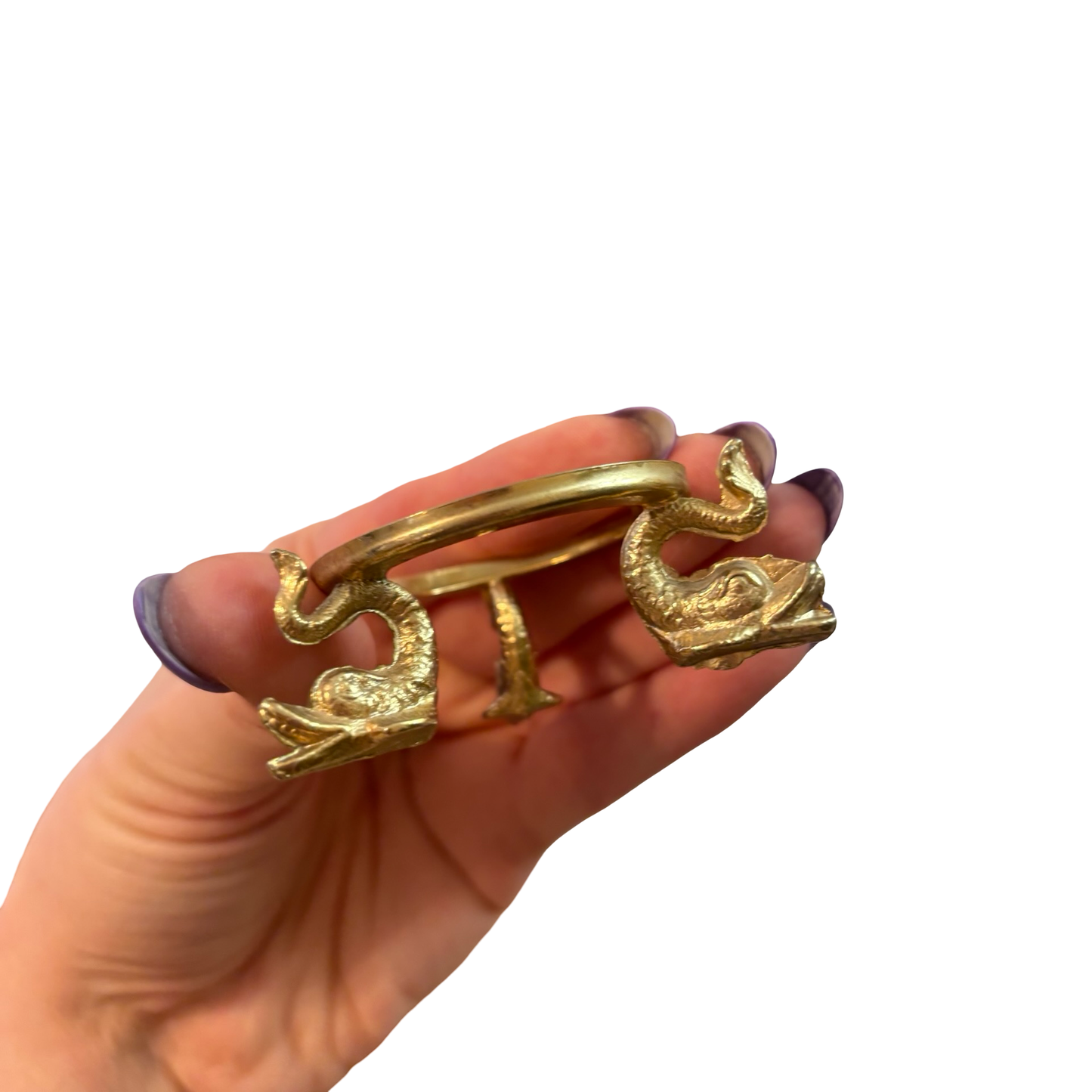 Petite Brass Koi Stand