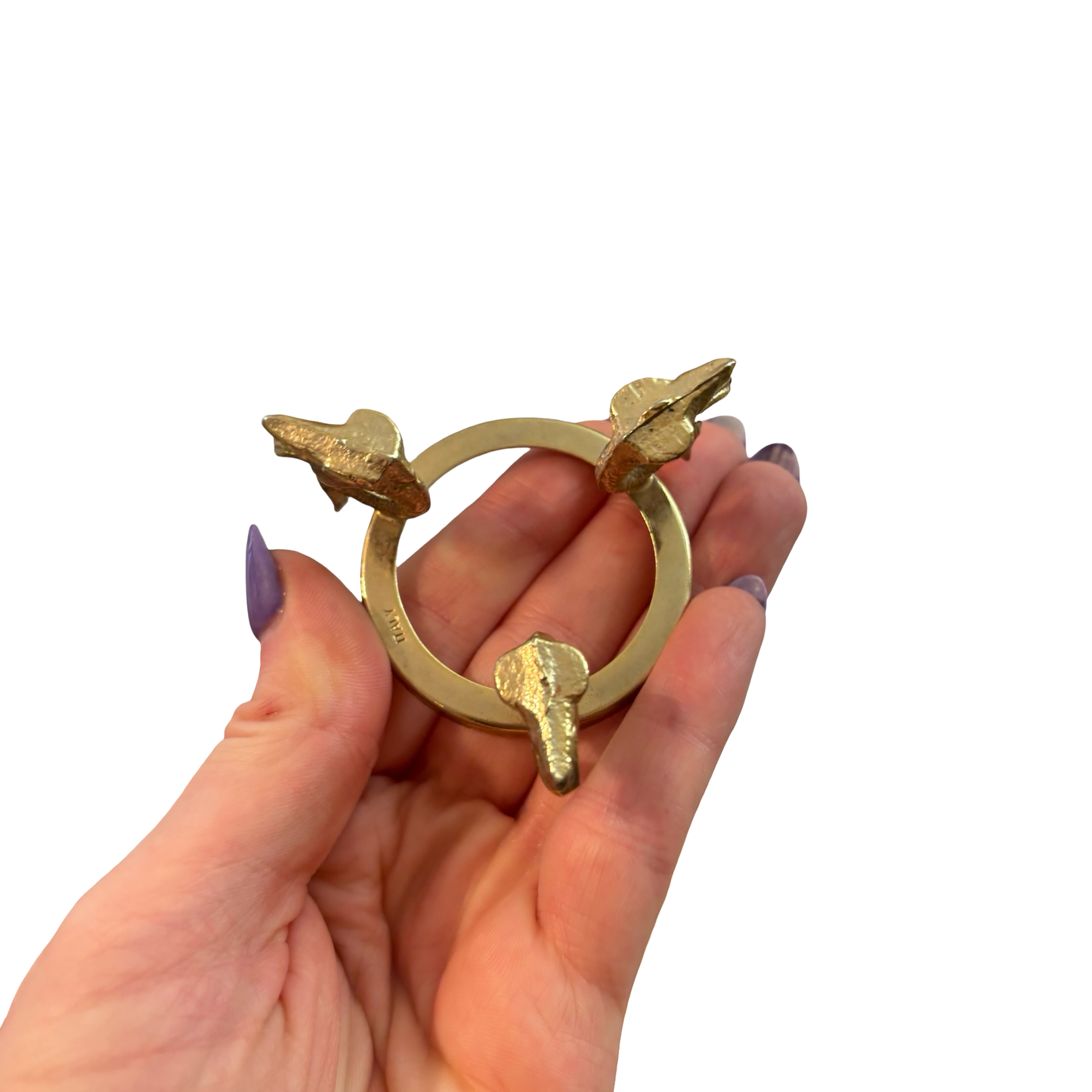 Petite Brass Koi Stand