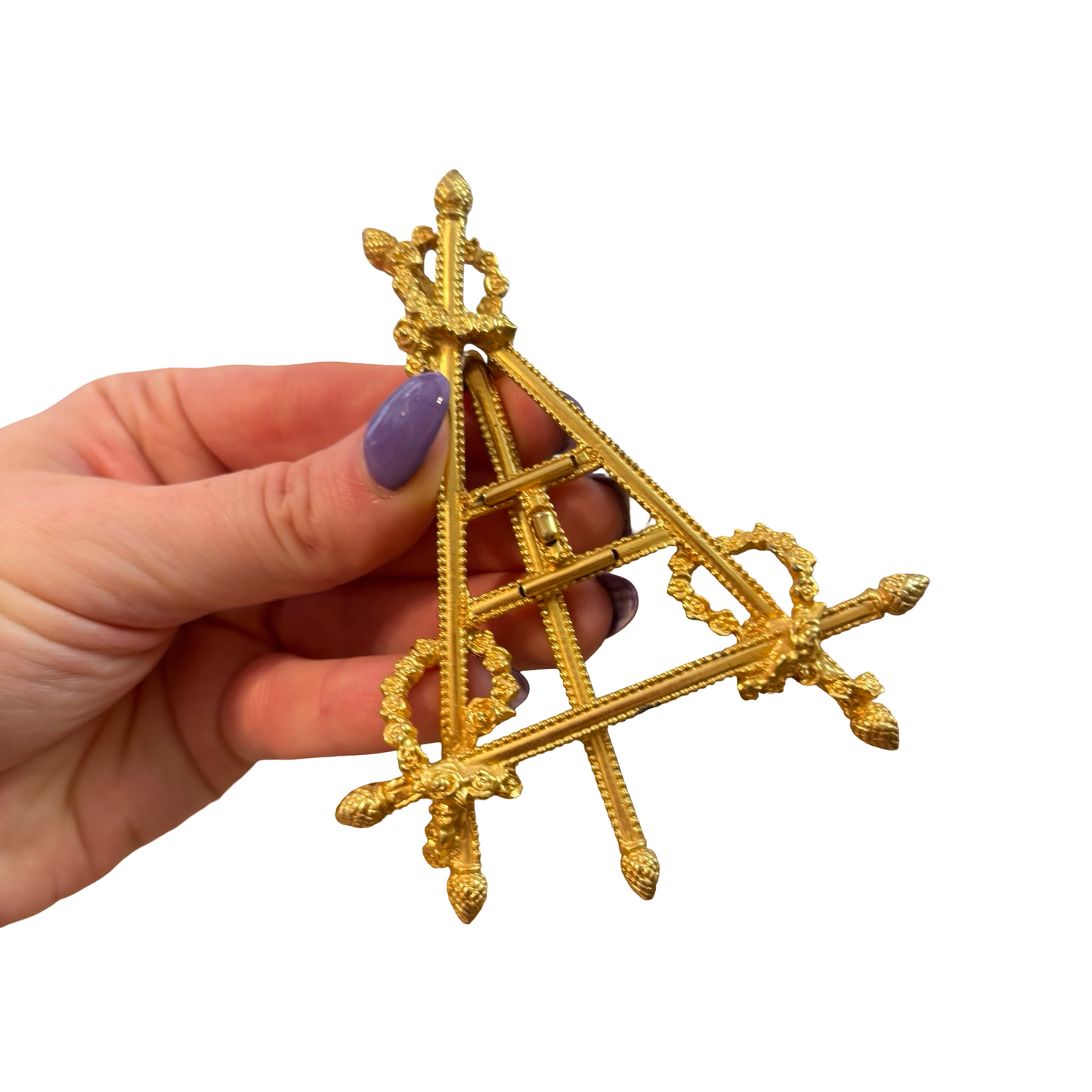 Joan Rivers Gold Tone Brooch Easel