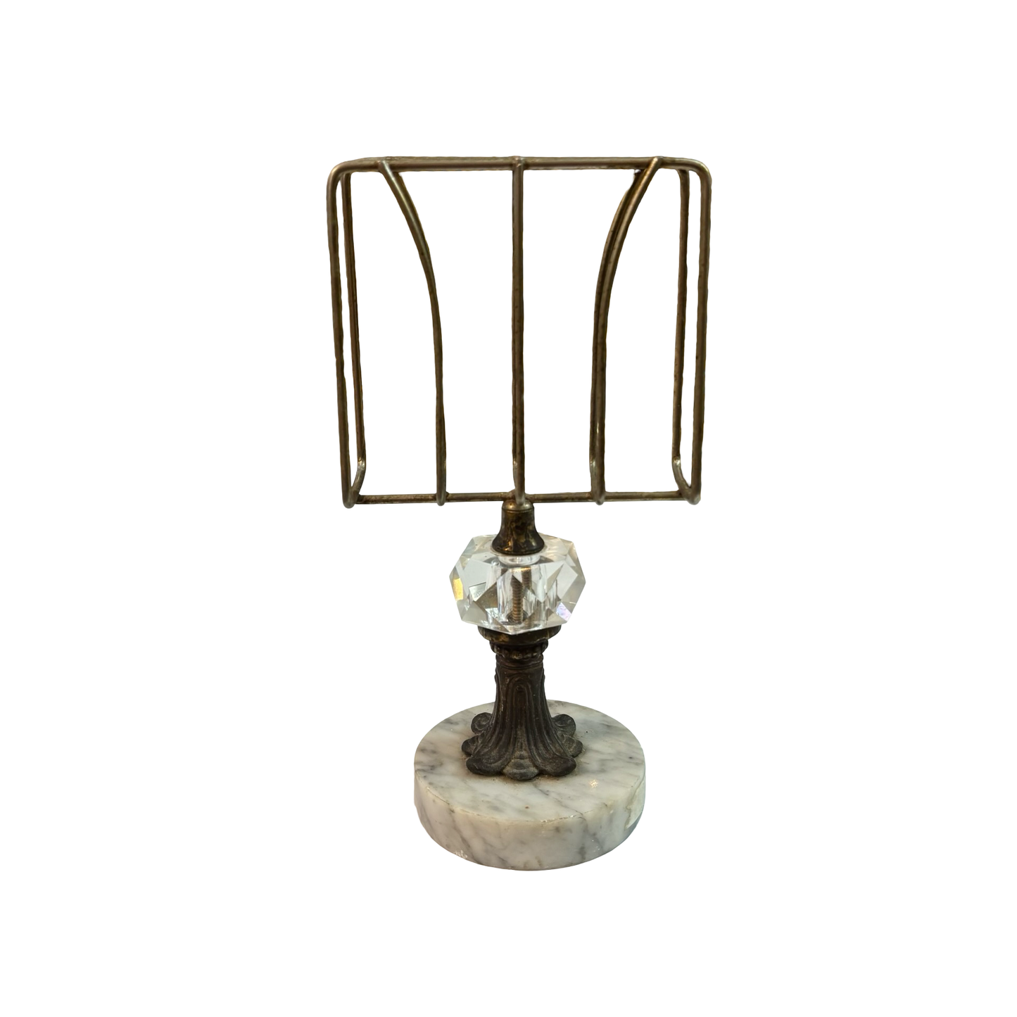Metal and Marble Napkin Stand