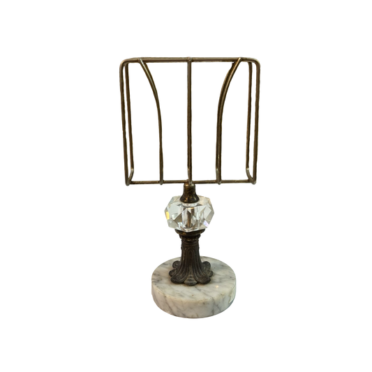 Metal and Marble Napkin Stand