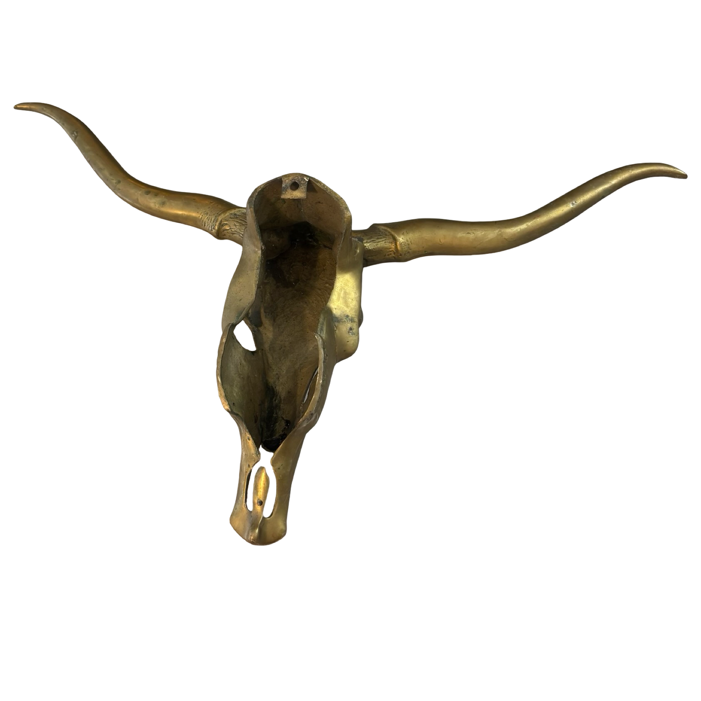 Massive Brass Longhorn Skull