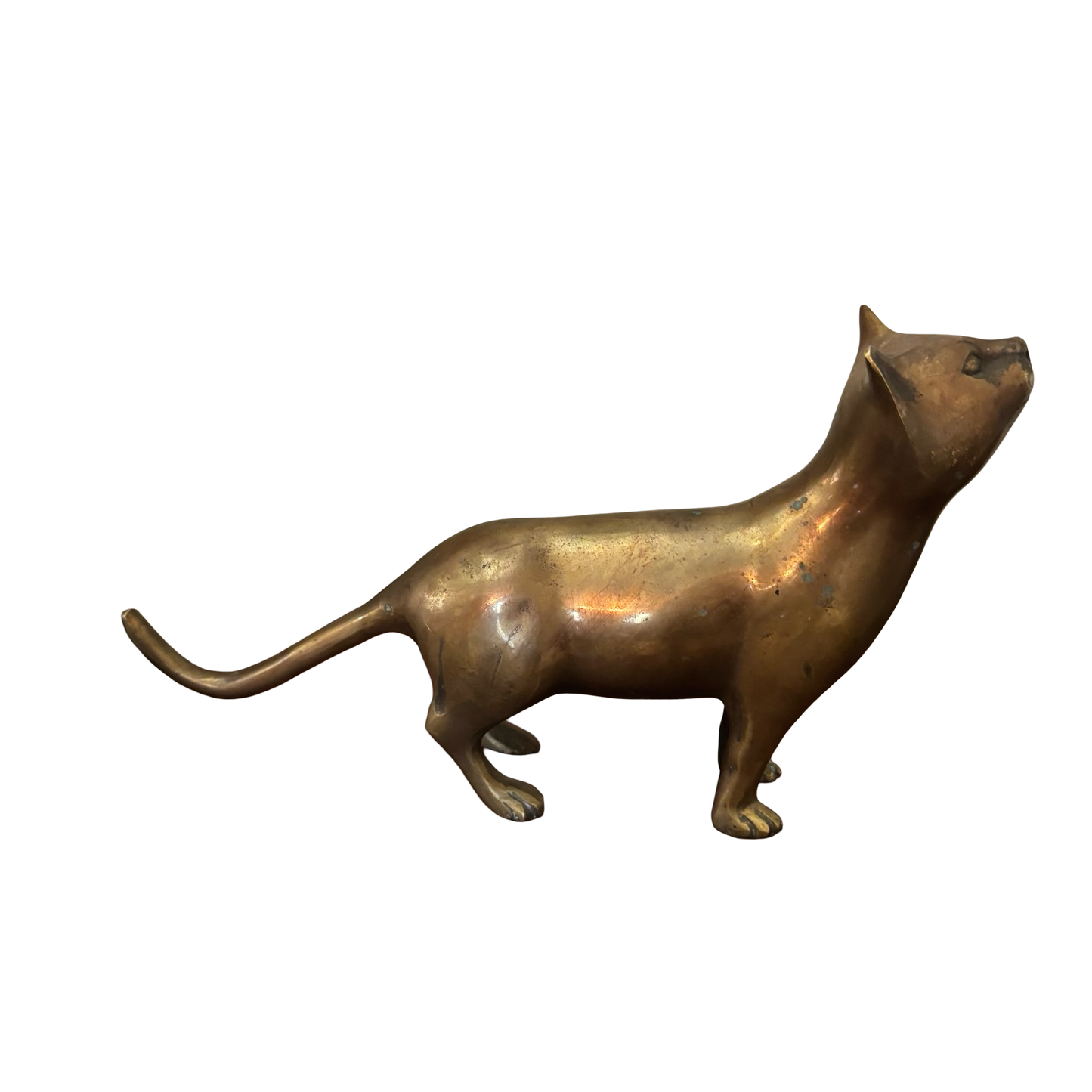 Large Brass Cat Pair