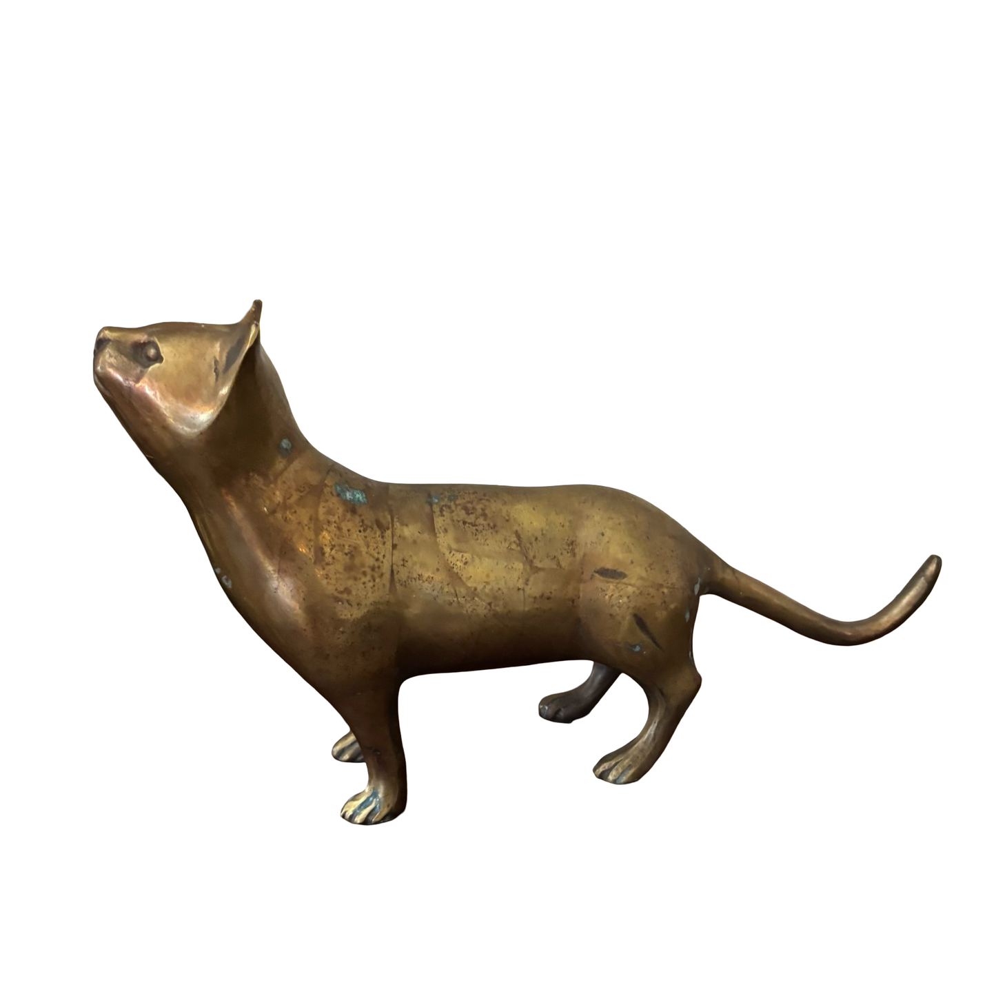 Large Brass Cat Pair