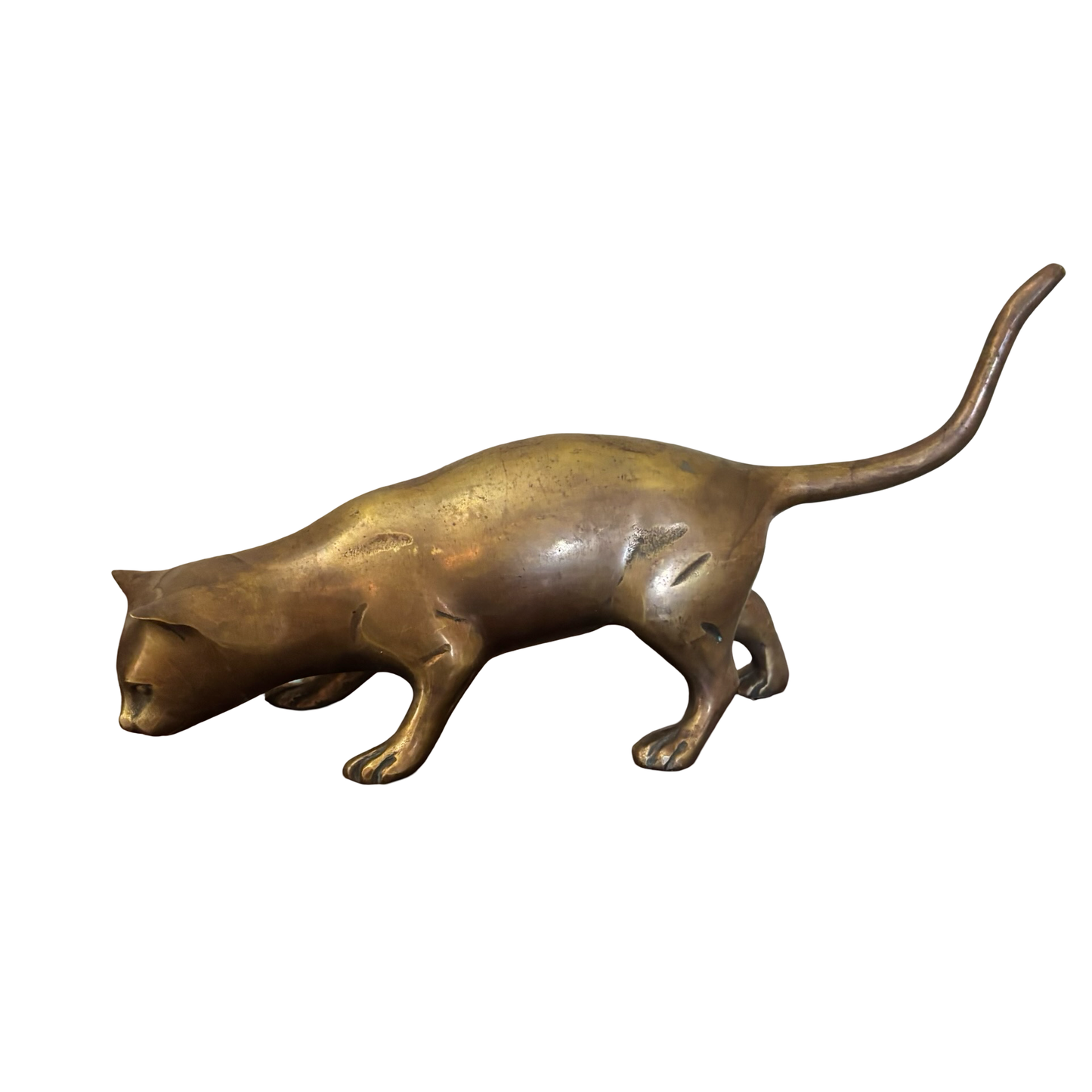 Large Brass Cat Pair