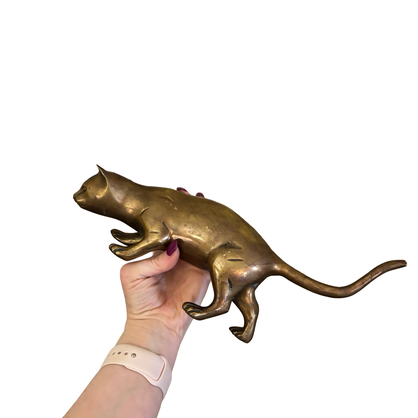 Large Brass Cat Pair