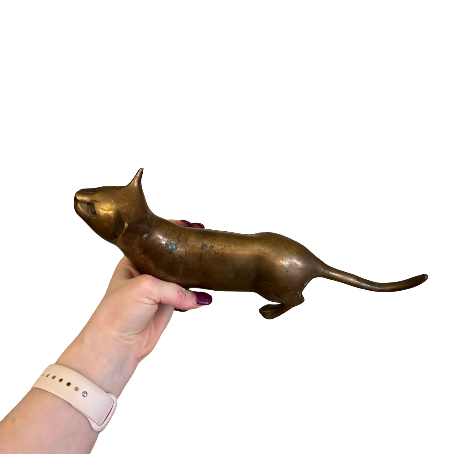 Large Brass Cat Pair