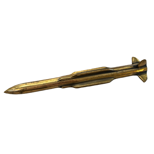 Brass Missile Paperweight