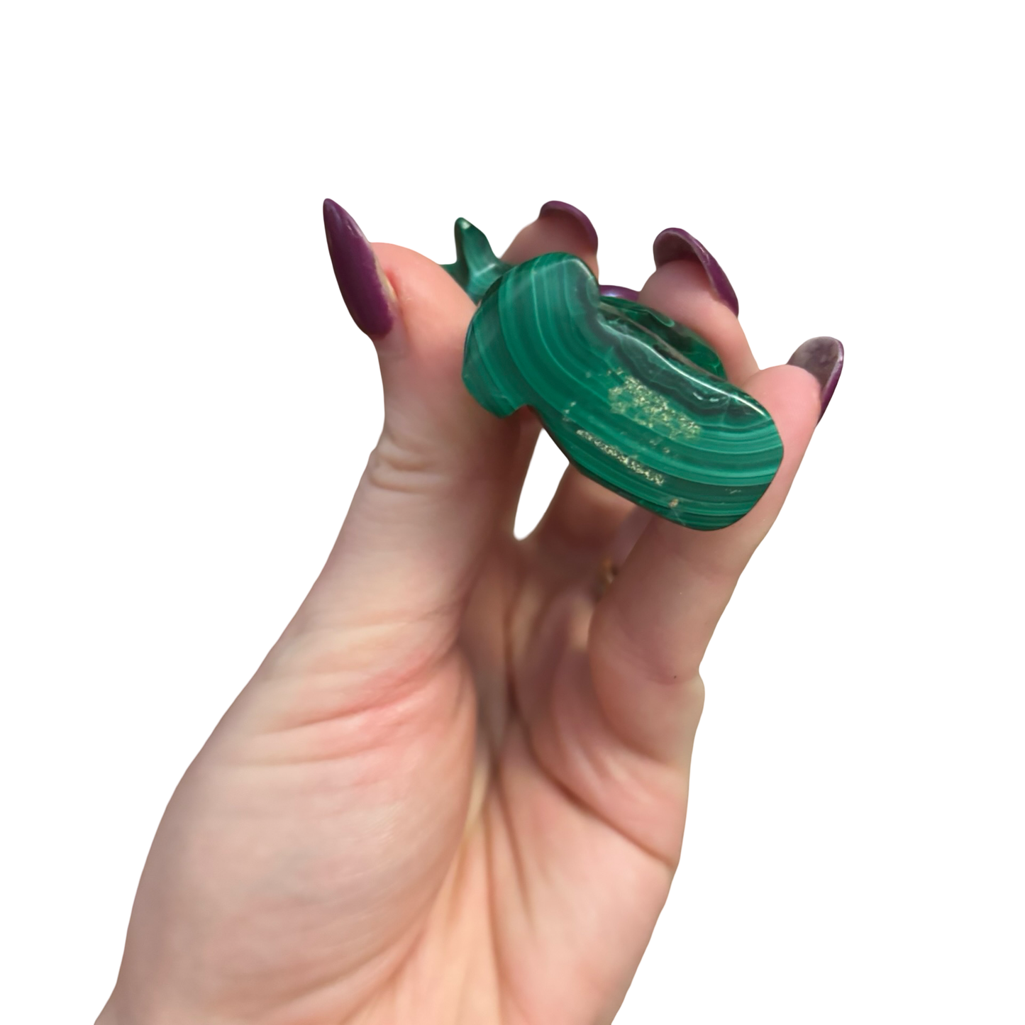 Carved Malachite Dolphin