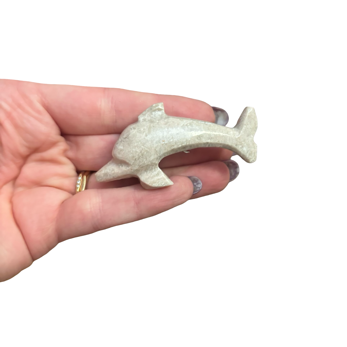 Mini Pink Stone Dolphins