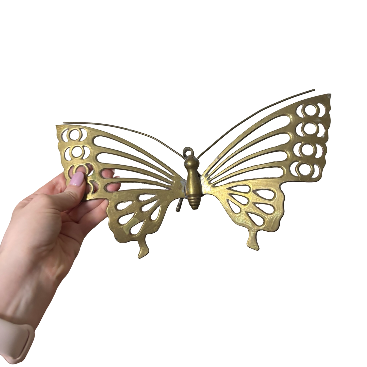 Large Brass Butterfly Wall Art