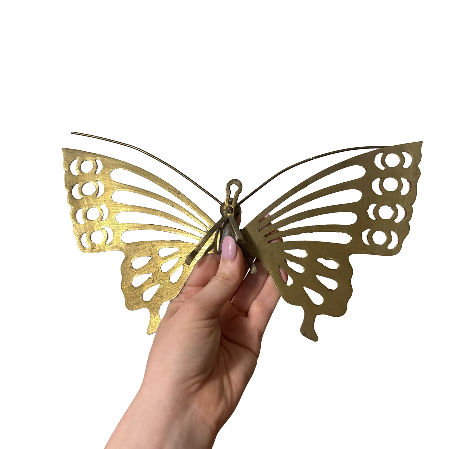 Large Brass Butterfly Wall Art