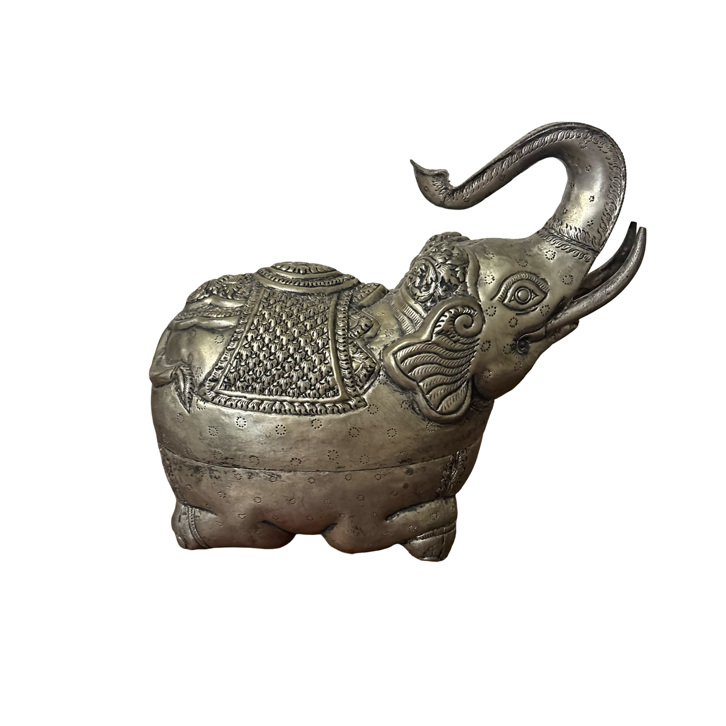 80% Silver Betel Nut Elephant Box