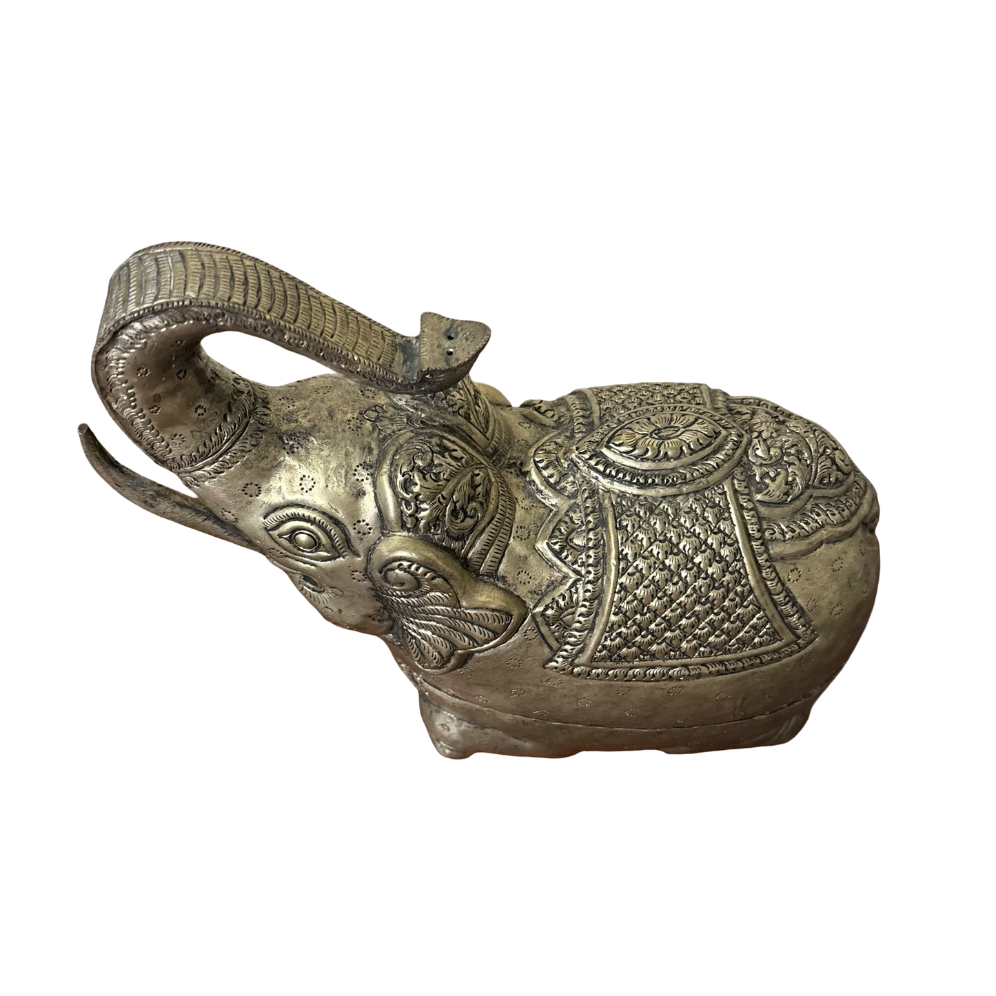 80% Silver Betel Nut Elephant Box