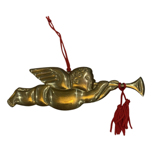 Brass Cherub Angel Ornament