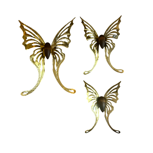Brass Wall Butterfly Set