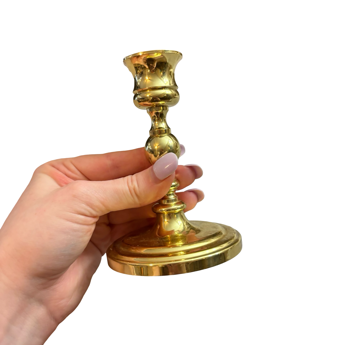 Trio of Brass Candlesticks