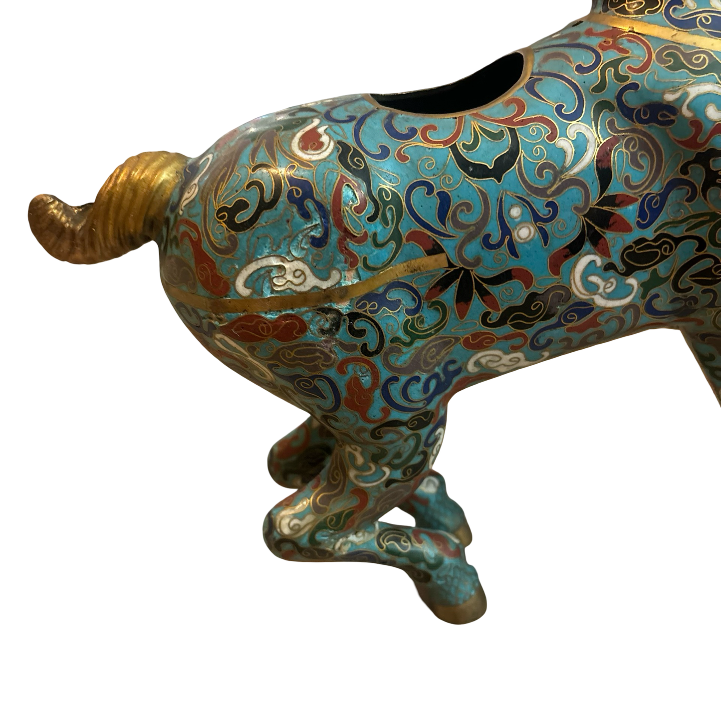 Brass Cloisonné Horse Incense Burner