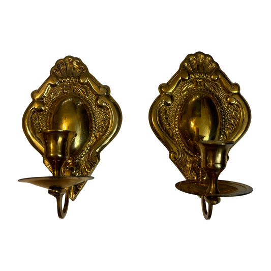Brass Sconce Pair