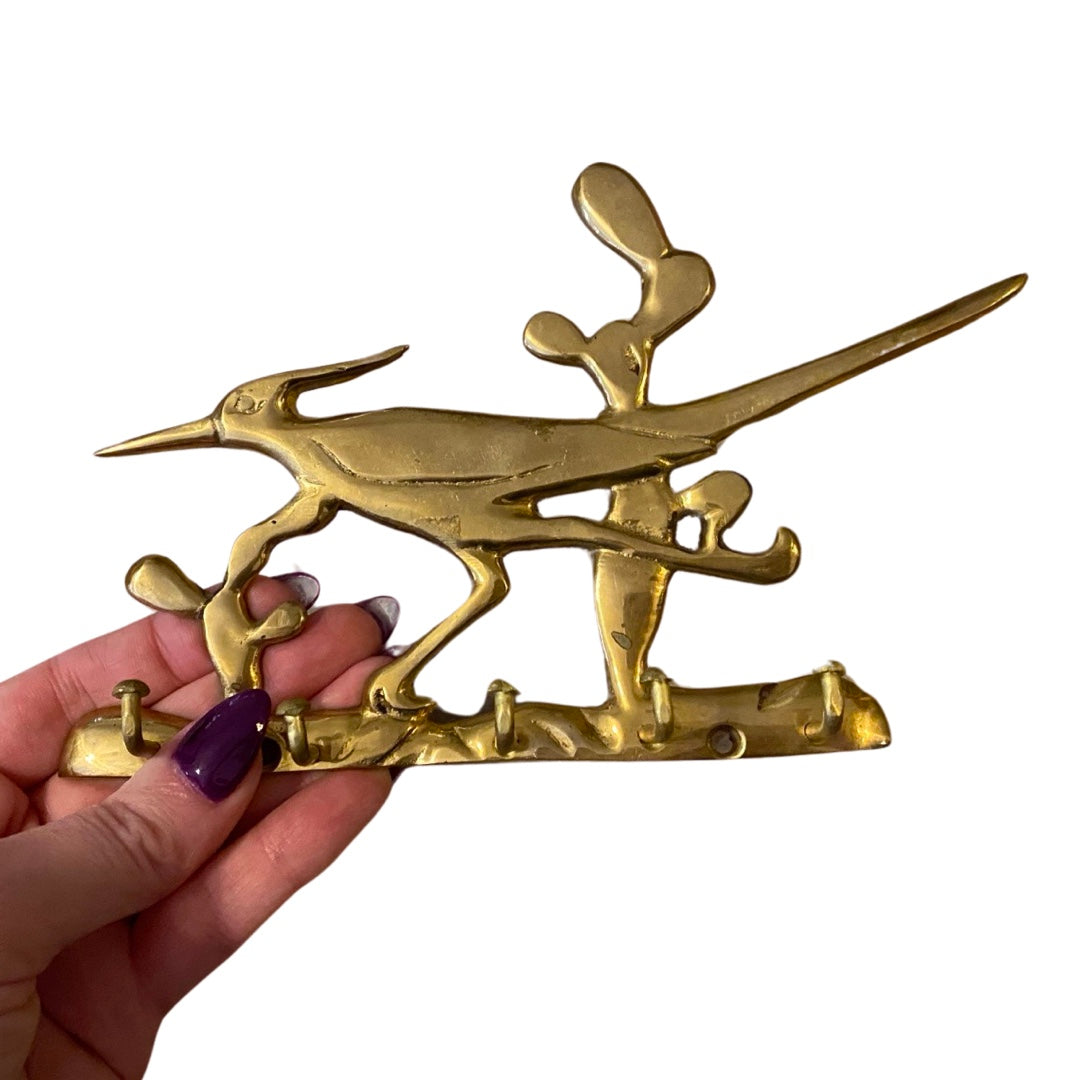 Brass Roadrunner Wall Hook