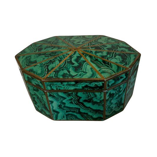 Maitland Smith Faux Malachite Box