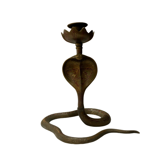 Brass Cobra Candlestick