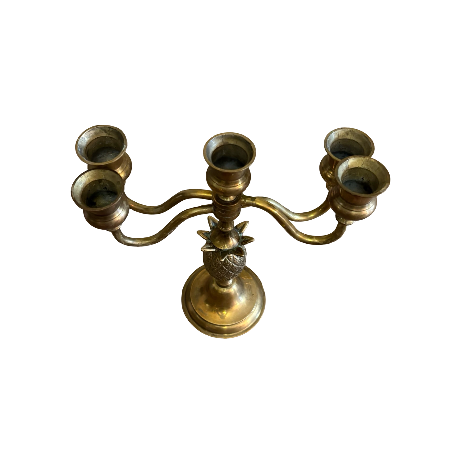 Brass Adjustable Pineapple Candelabra