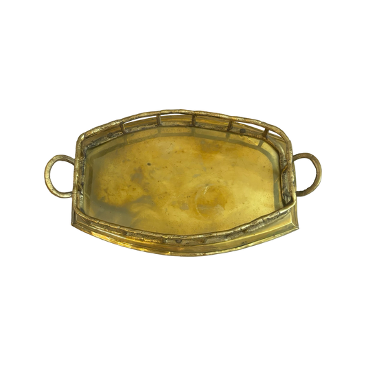 Mini Brass Bamboo Tray